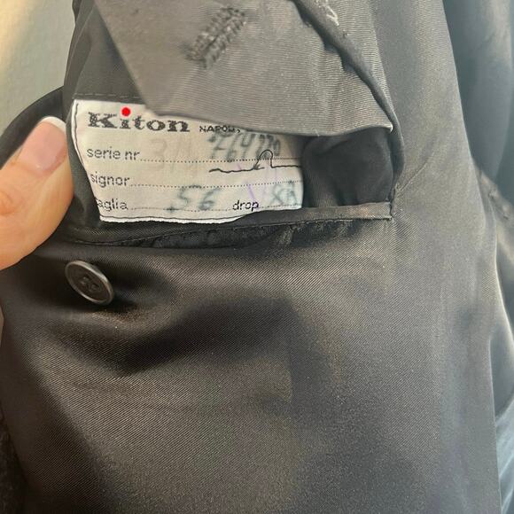 NEW Kiton Cashmere Chincilla 3 Button Overcoat Charcoal Gray Size XL JL - Picture 9 of 12